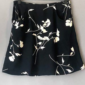 Compagnie Internationale EXPRESS Marque Deposee Black Floral Skirt Size 5/6